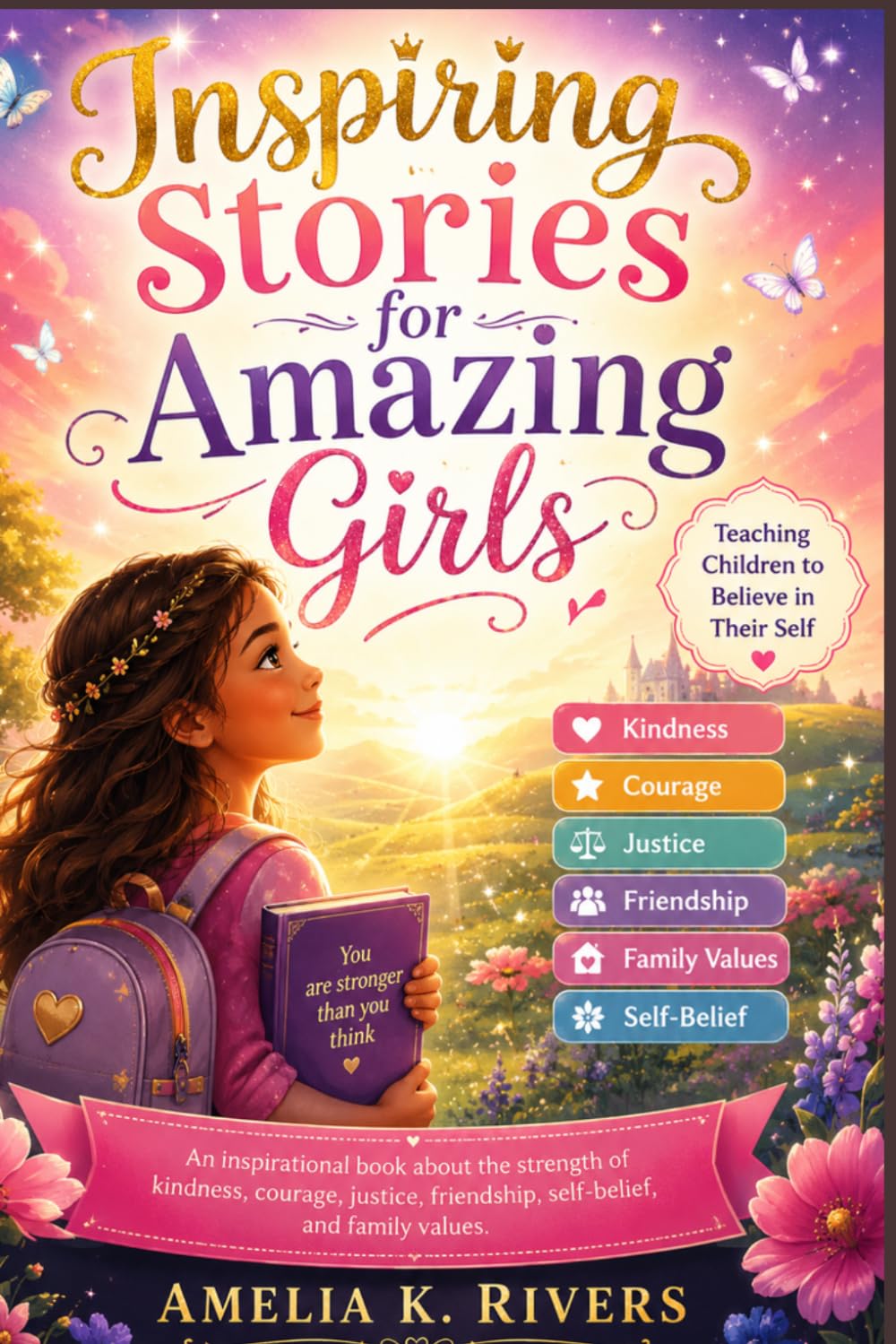 Inspiring Stories for Amazing Girls: An Inspirational Book About the Strength of Kindness, Courage, Justice, Friendship, and Self-Belief. Teaching Children to Believe in Themselves.