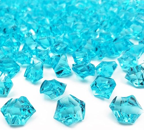 Miniatura 2 de Rellenos de jarrón para decoración del hogar, cubitos de hielo triturados falsos, rellenos de jarrón, 150 cubos de hielo falsos reutilizables