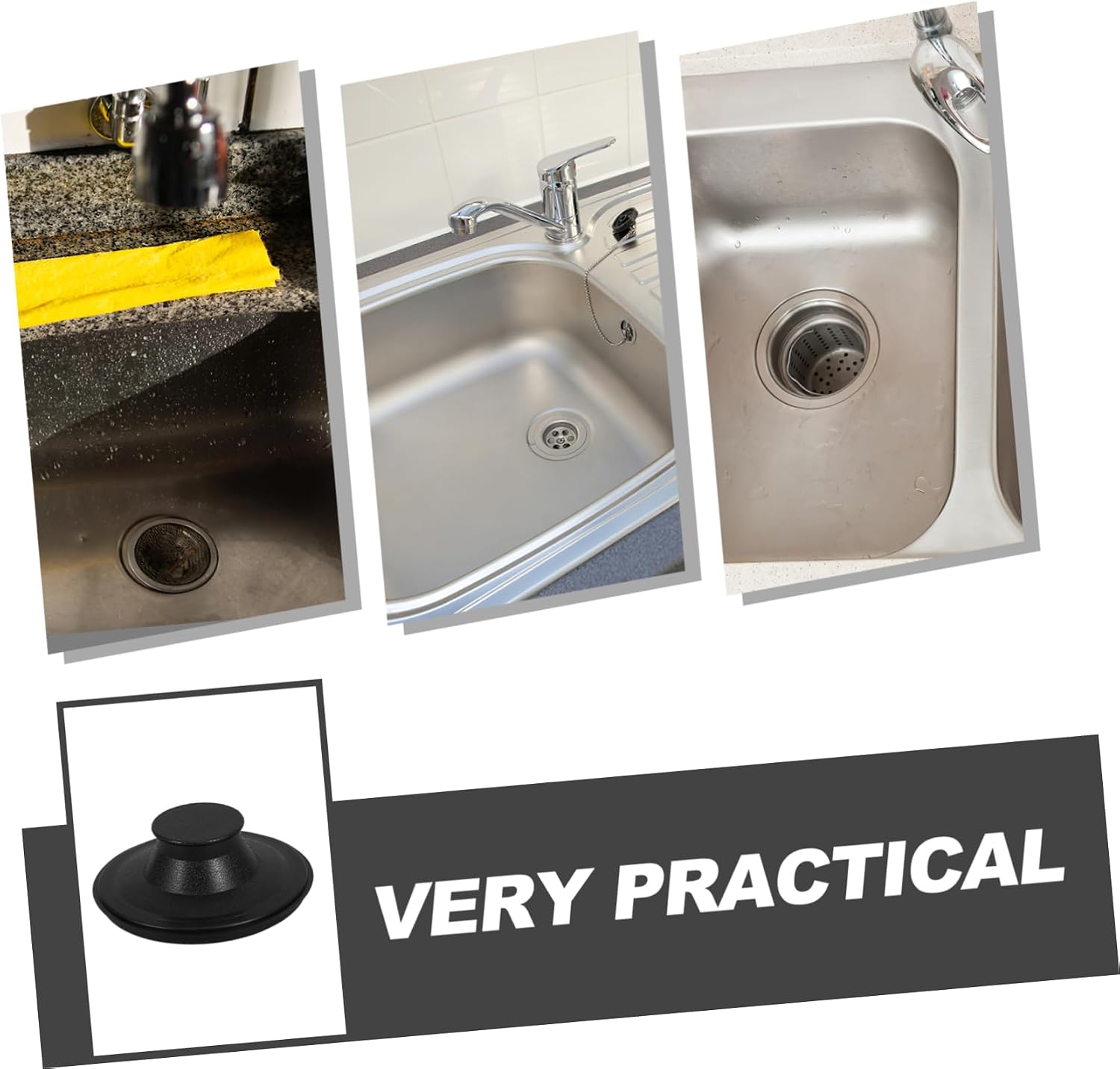 Rubber Sink Plug Kitchen Drain Stopper Garbage Disposal Cover Bathroom Sink Stopper Pop up