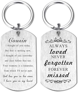 Alotozo Memorial Gifts - Sympathy Gift Keychain for Women Men Kids - God Has You in His Arms I Have You in My Heart