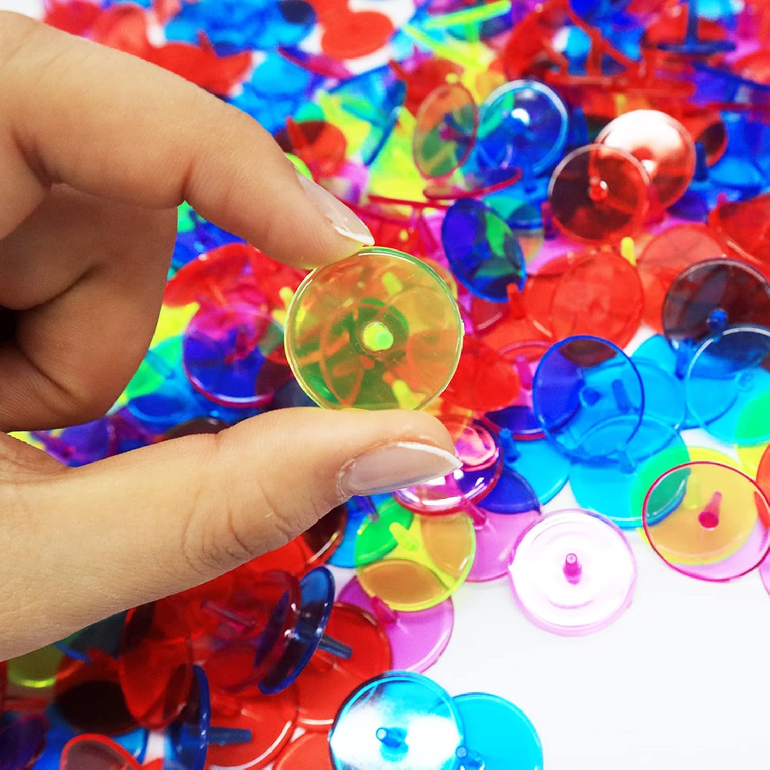 Golf Ball Markers Bulk 50 Pcs Position Marker Set 25mm Flat Multicolor Transparent Plastic Golf Mark Accessories (50Pcs) : Sports & Outdoors