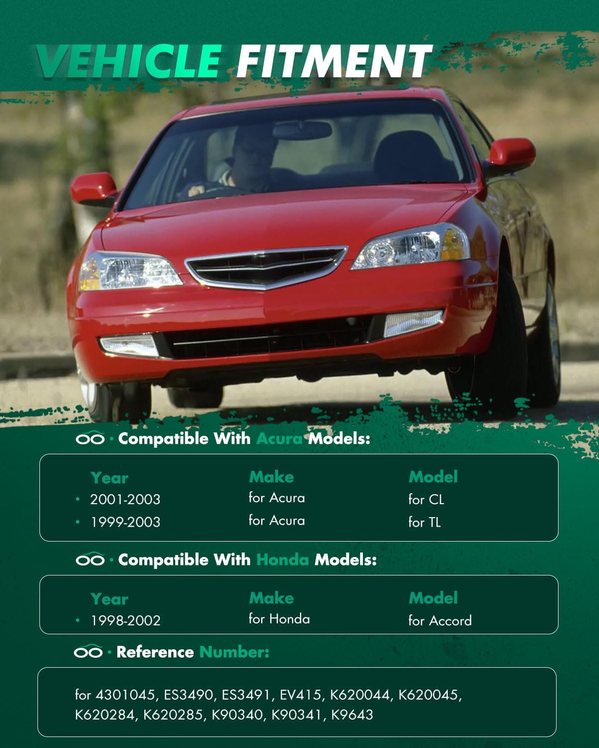 SCITOO 14pcs Front Suspension Kit Lower Control Arm Upper Control Arm and Ball Joint Lower Ball Joint Inner Outer Tie Rod End Sway Bar End Link Steering Rack Boot for Accord for CL for TL