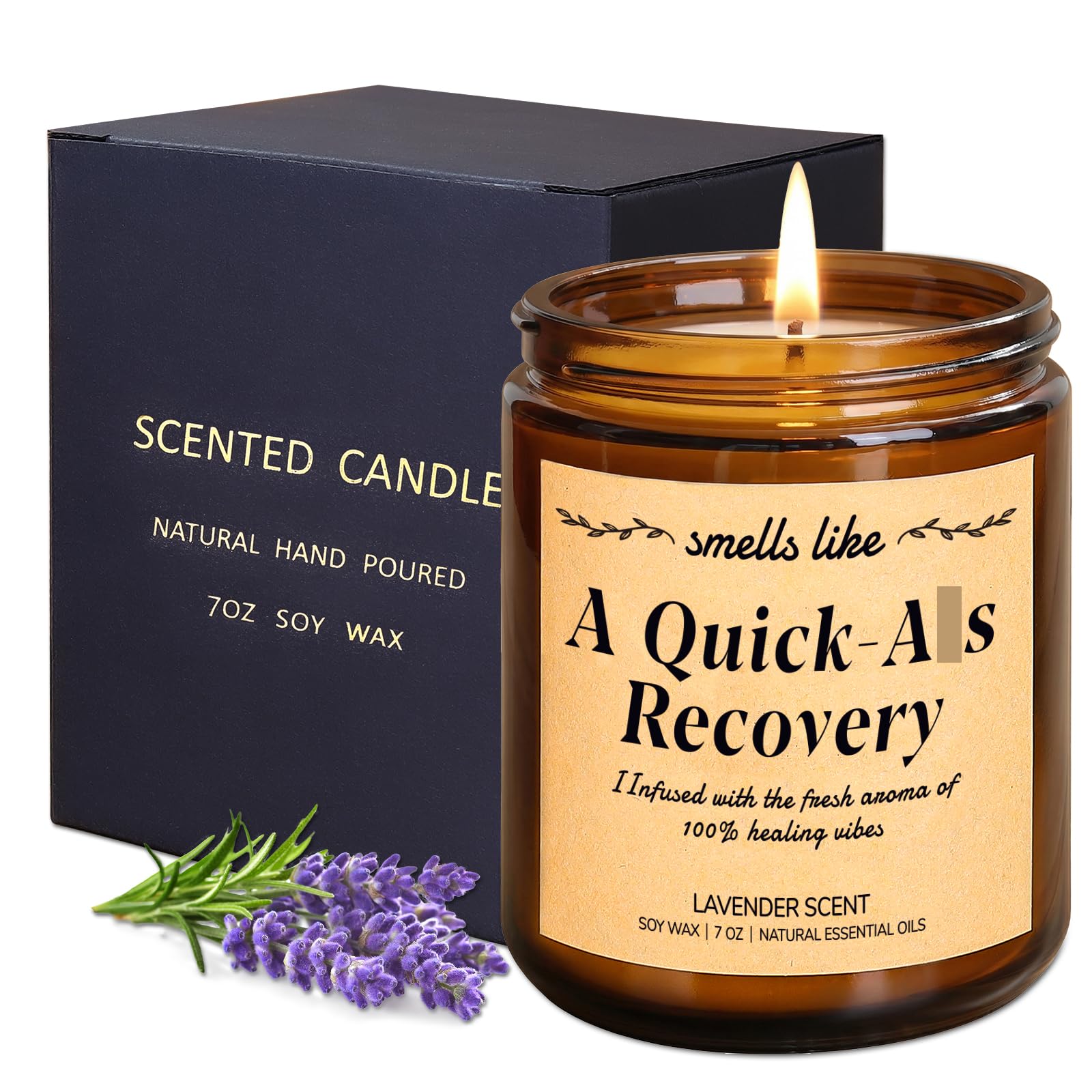 Aeraroma Get Well Candle, Surgery Recovery Gifts for Women & Men, After Surgery, Cancer Comfort Gifts with Best Wishes for Injury, Sick, Hysterectomy, Chemo, Quick Recovery, Feel Better Present