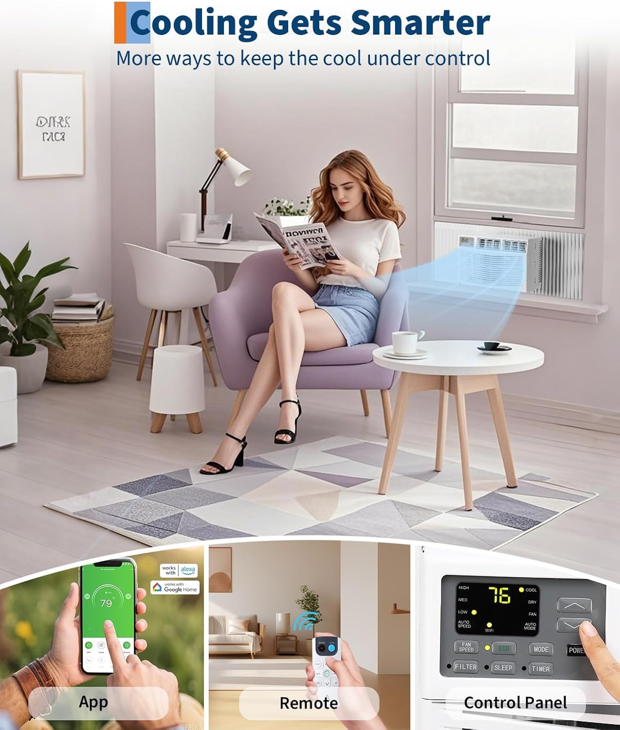 Window Air Conditioner 12000 Btu With Wifi, Energy Efficient...