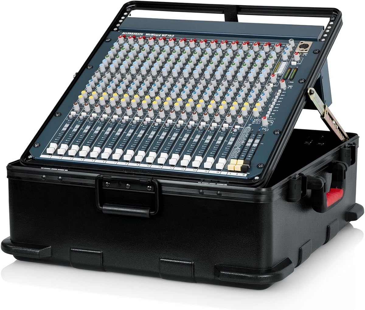Gator Cases Molded Flight Case for Rack Mountable Mixers Up to 12U Rack Space with TSA Approved Locking Latch (GTSA-MIX12PU)