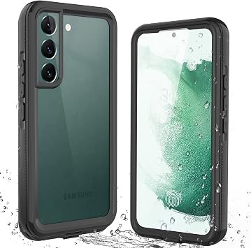 Waterproof Case for Samsung Galaxy S22, Full Body Heavy Duty Protective Case with Built-in Screen Protector, Shockproof and Drop Protection, Dust Cover for Samsung Galaxy S22 Black