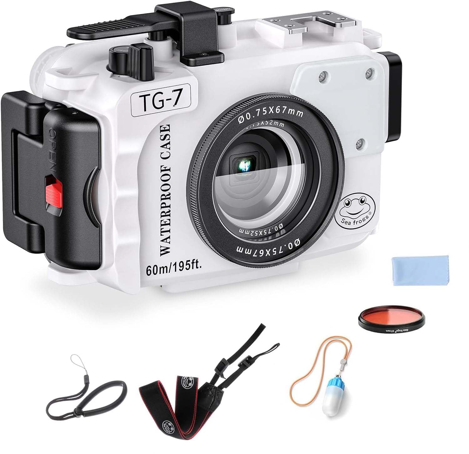 Amazon.com : Seafrogs 60m/195ft Underwater Camera Housing for
