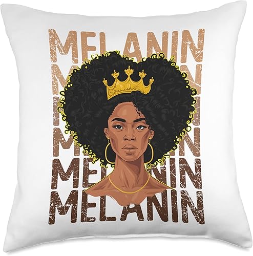 Miniatura 4 de Black History Month Afro Lover Girl Women Black Strong Women Afro Love Melanin African Girl American Throw Pillow, 16x16, Multicolor