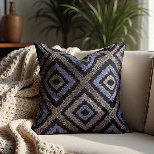 Miniatura 4 de Decozen Fundas de almohada  Fundas de almohada bordadas con cremallera para decoración de habitación, sofá, cama, sala de estar, dormitorio,