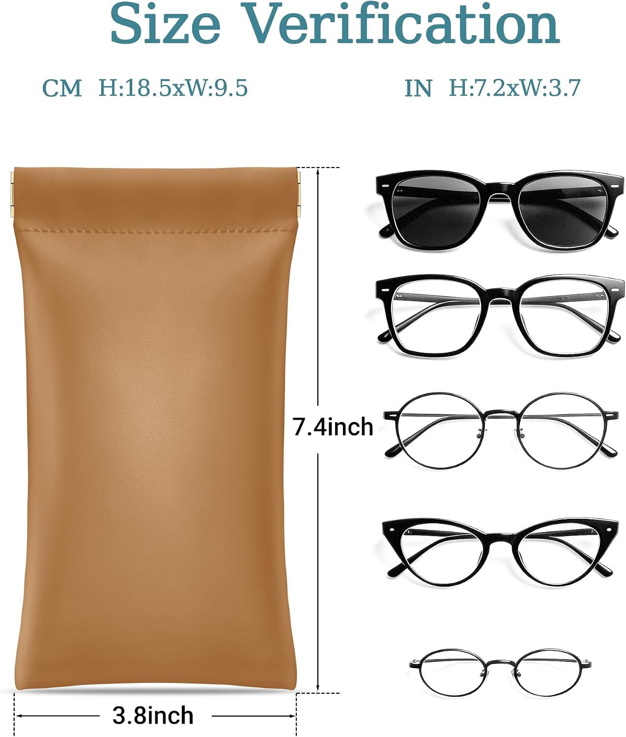 Soft Sunglasses Case Large Glasses Case Squeeze Top image 4