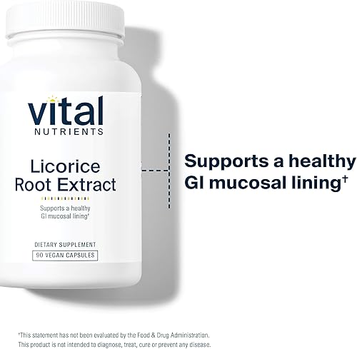 Miniatura 3 de Vital Nutrients - Extracto de raíz de regaliz - Apoyo inmunológico a base de hierbas - Apoyo suprarrenal - 90 cápsulas vegetarianas por botella -