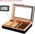 6 Pack Mini Digital Hygrometer Thermometer,Indoor Temperature and Humidity Gauge Meter Monitor Celsius (℃) for Humidor,Greenhouse,Reptile Tank,Home,Jars