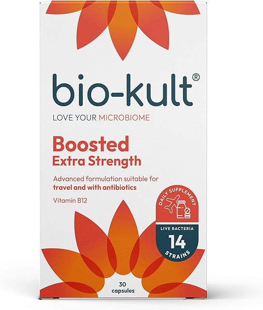Bio-Kult Boosted - 4 x Concentration of Original Bio-Kult + Vitamin B12 - for Immune System Support  30 Capsules