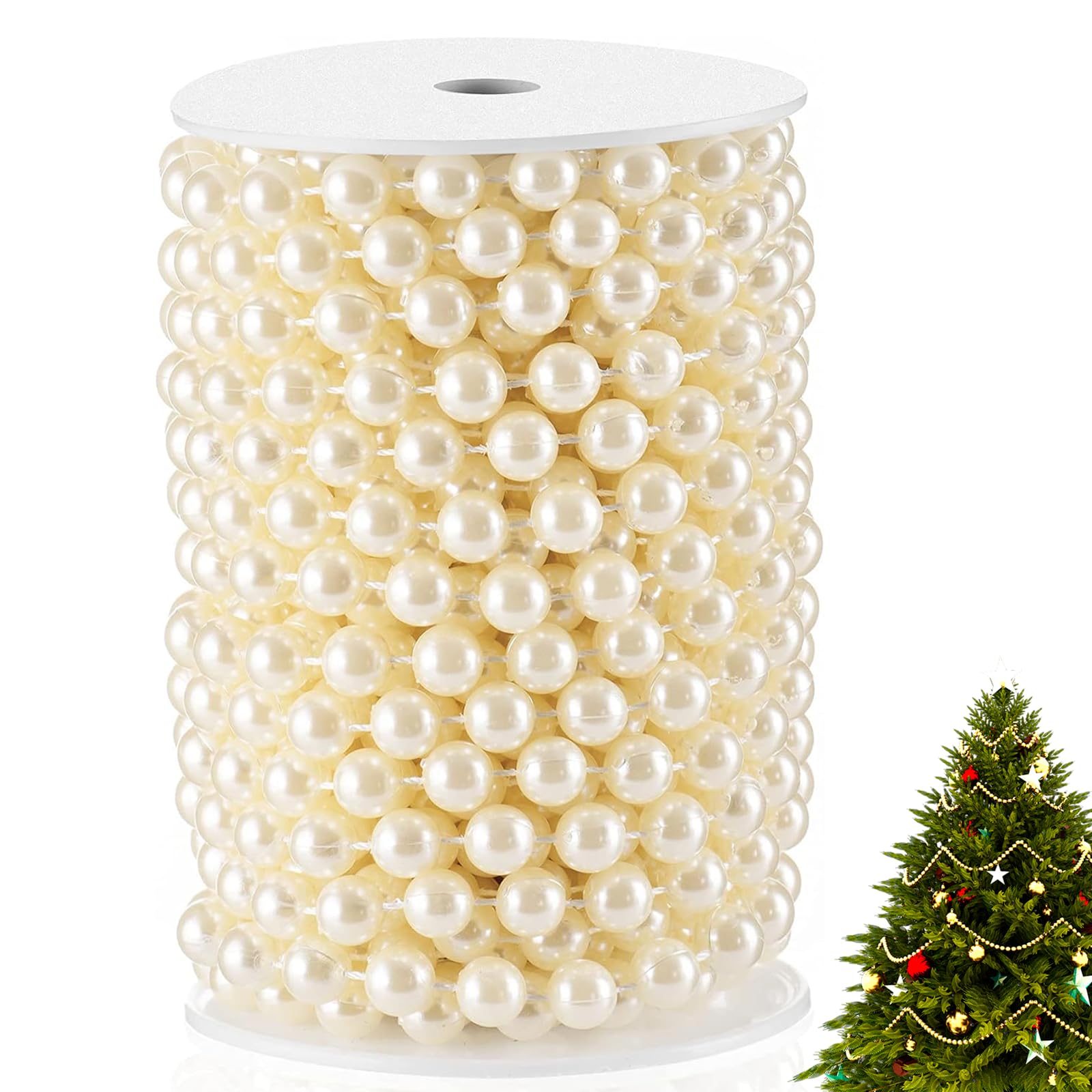 Handmade Pearl Garland on Wire for Wedding Décor, Floral Arrangements, or Crafting Supplies