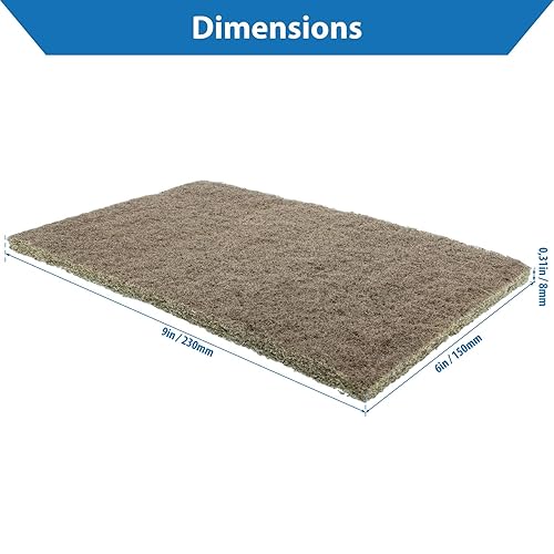 Miniatura 2 de TJR Paquete de 10 almohadillas para raspado, no tejidas, de forro polar, para automóviles, carrocería, multiusos de 6 x 9 pulgadas, almohadillas de