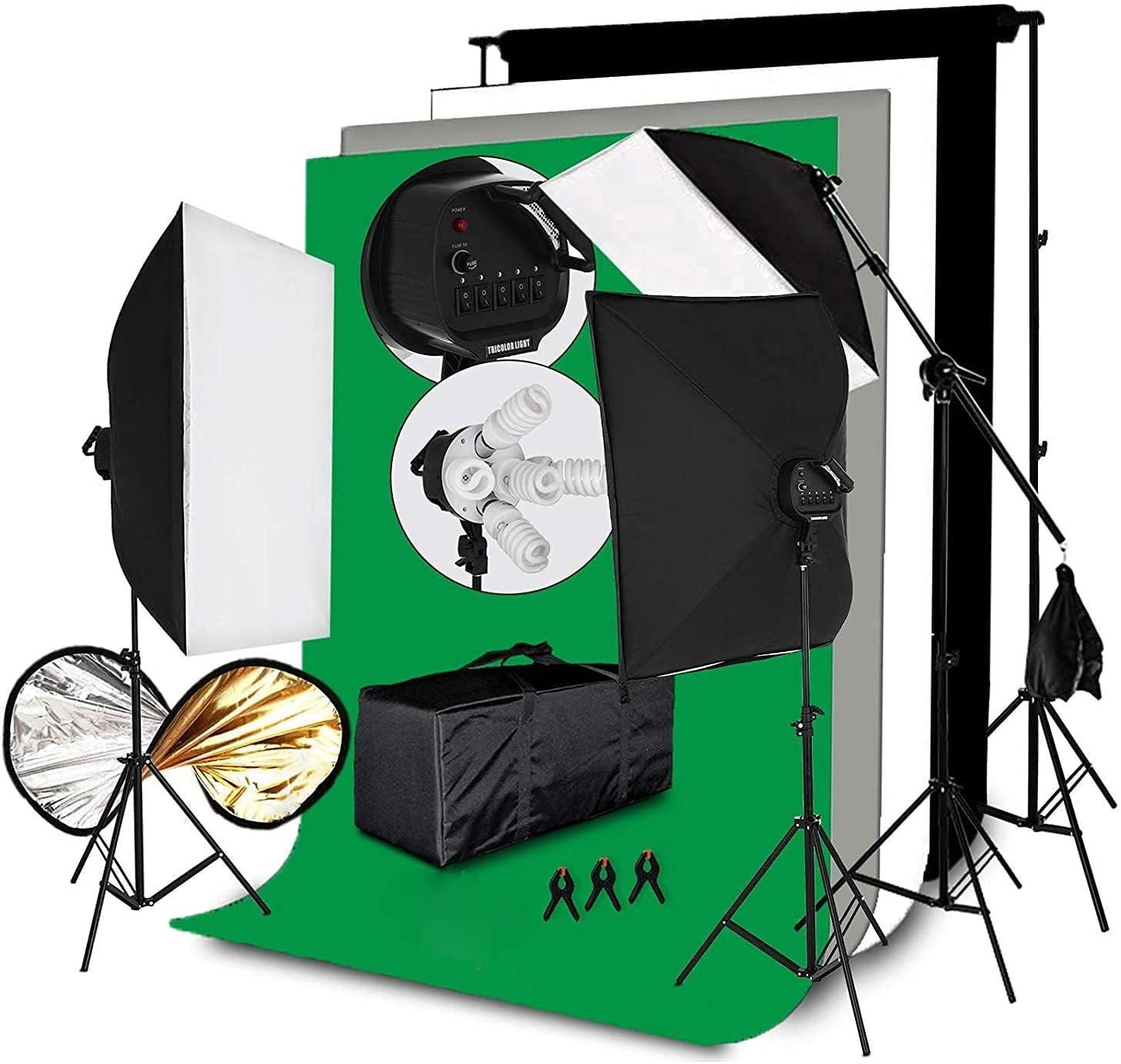 VEVOR 39Pcs Studio Light Kits Background Support System Umbrellas