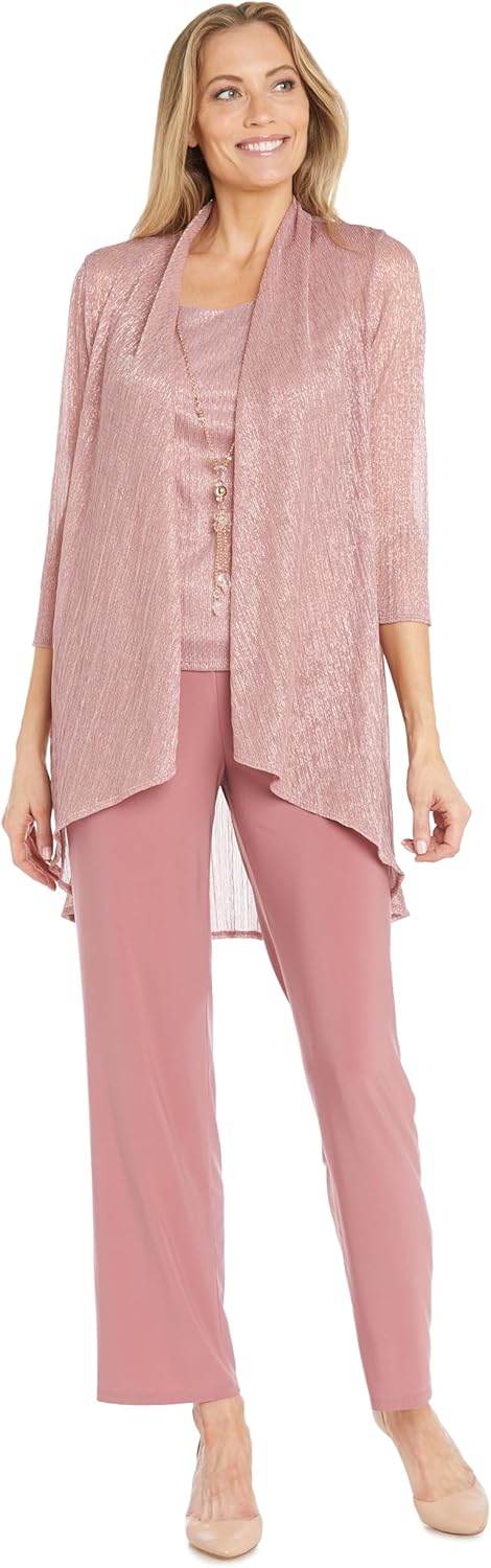 R&M Richards Womens Luxe Harmony Duster Set