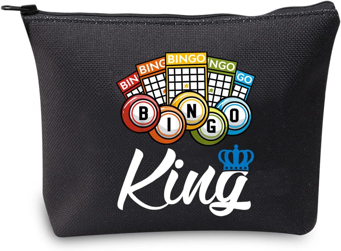MYSOMY Bingo King Travel Bag Bingo Accessories Bag Bingo Lovers Gifts