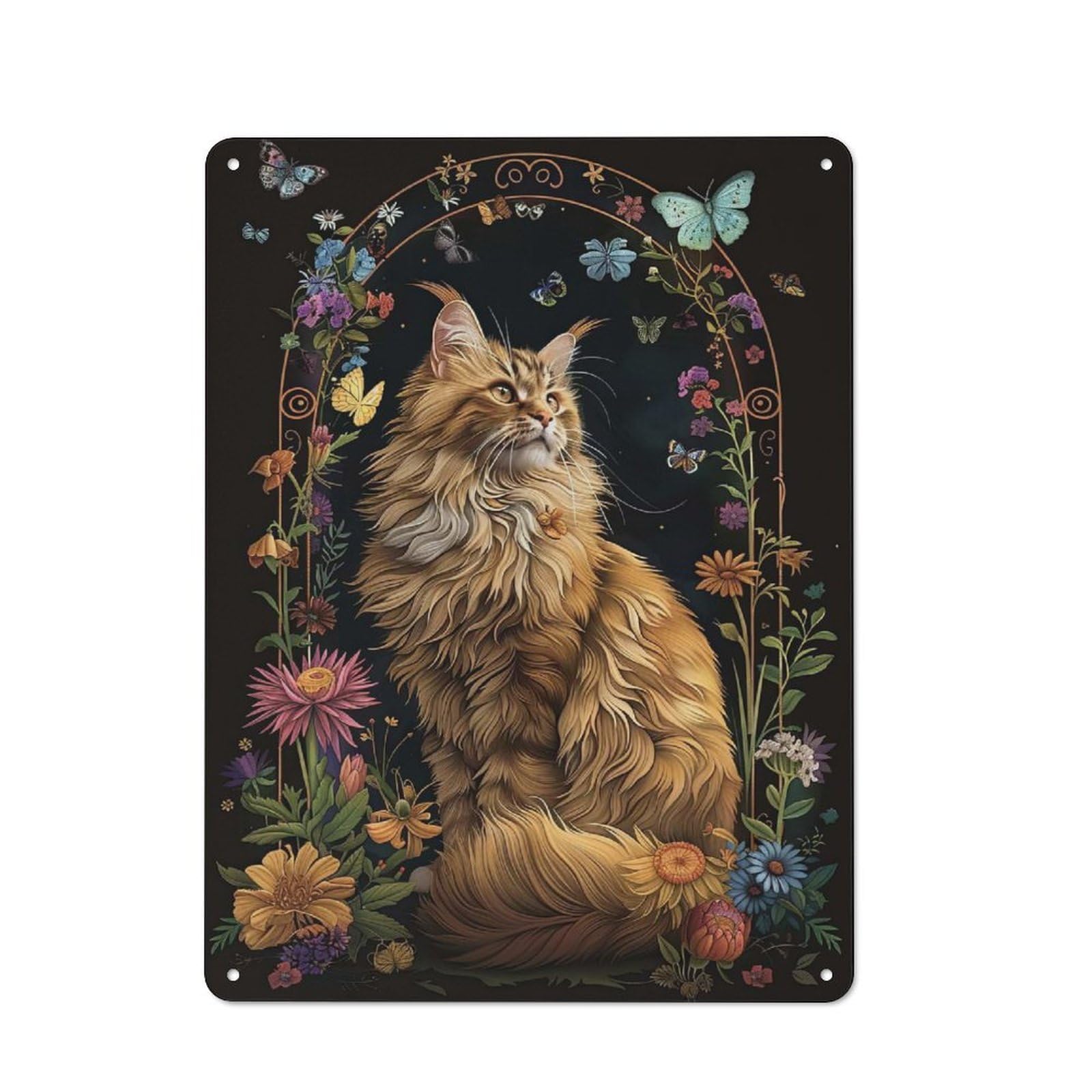 Junmoney Laperm Retro Metal Sign 40X30cm For Living Room Or Hallway, For Updating Living Room And Hallway After Moving