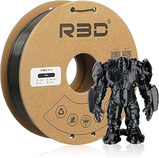 R3D 3D High-Speed Printing Filament,PLA Filament 1.75mm 1KG Spool (2.2lbs) Dimensional Accuracy +/- 0.03mm Fit Most FDM Printer (Black)