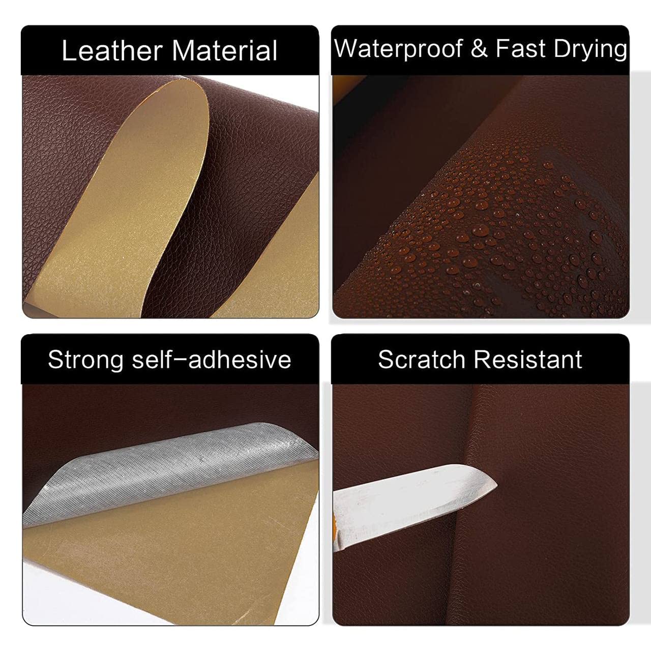 H&HGOLDI Leather Repair Patch||Self Adhesive Leather Patch for Sofa/Couches/Car Seats/Chair||Waterproof Leather Sticker 1