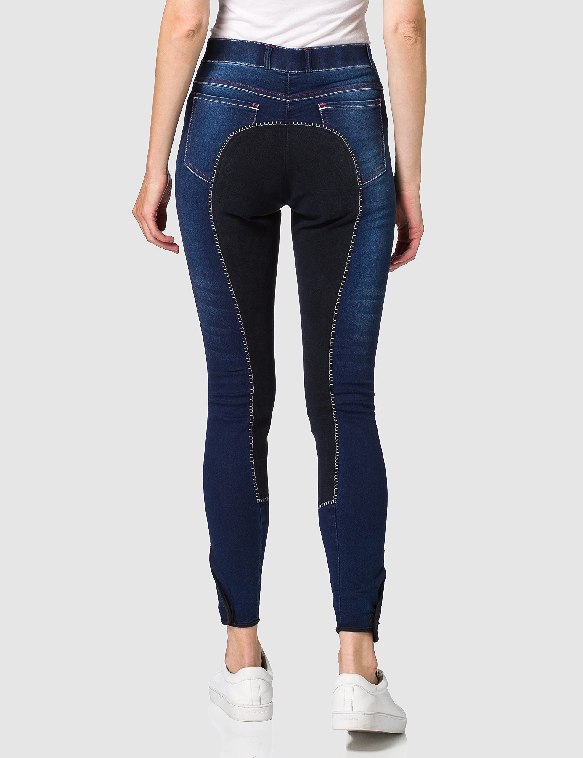 HKM - Reithose -Summer Denim- mit 3/4 Alos Besatz, Pantaloni da Equitazione. Uomo