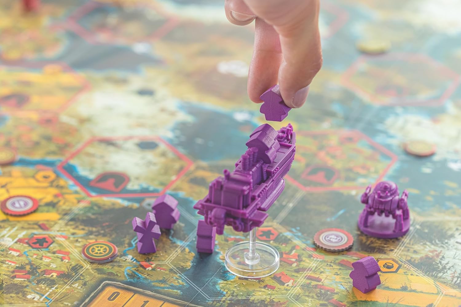 Stonemaier Games: Scythe: The Wind Gambit Expansion by Jamey Stegmaier & Kai Starck | Adds 2 New Modules to Scythe (Base Game): Resolutions & Airships (Includes 7 Miniatures) | 1-5 Players, 140 Mins