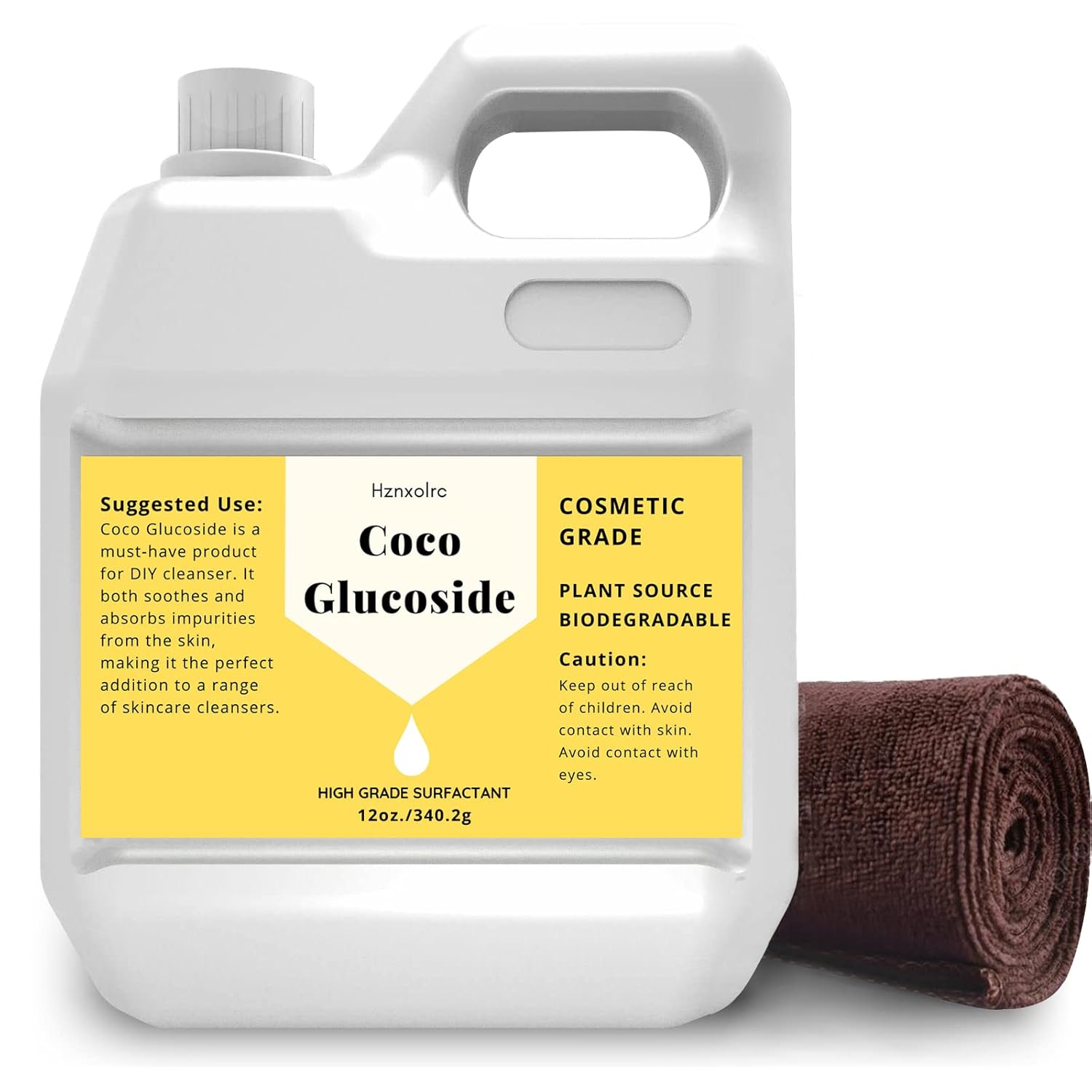 12 oz Coco Glucoside Surfactant – Natural Foaming Cleanser – Plant Derived – Biodegradable – For Formulations and DIY Skin Care