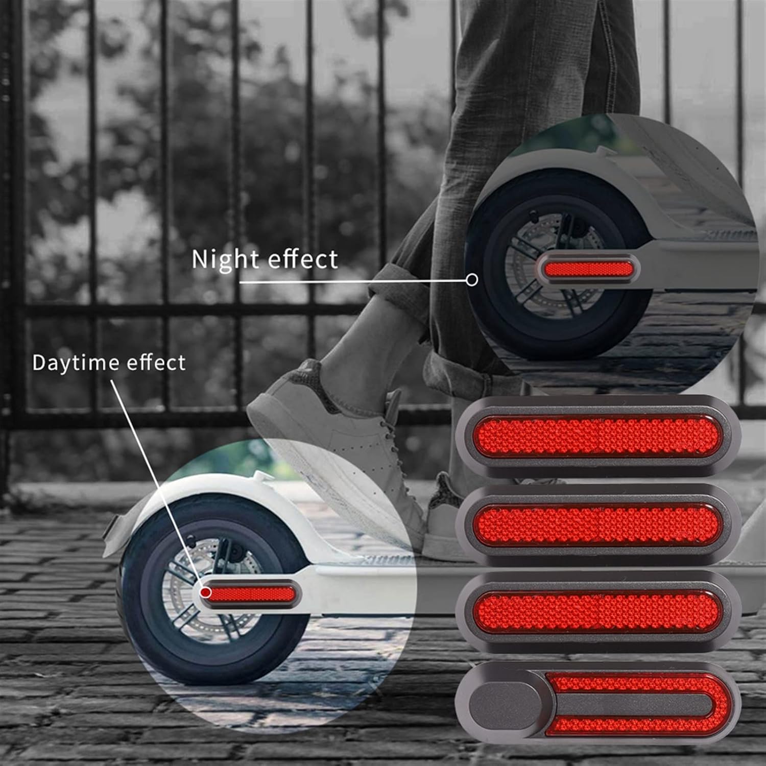 4X Wheel Cover Hub Cap Protective Shells Reflective Stickers Fit for Xiaomi Fit for Mi Electric Scooter Pro 2 M365 Scooter Accessories (Color : Yellow)