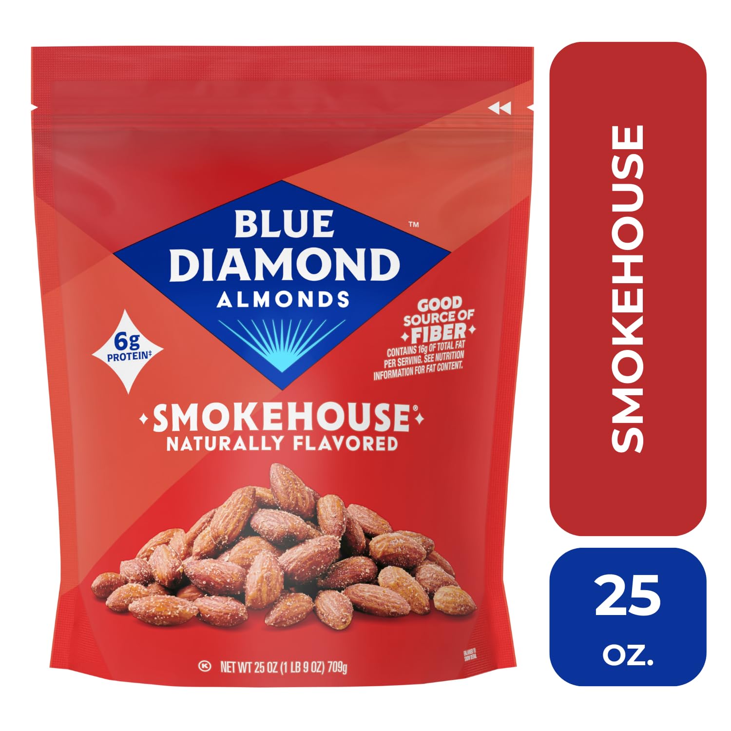 Blue Diamond Almonds Smokehouse Flavored Snack Nuts, 25 oz, Pack of 1 image 3