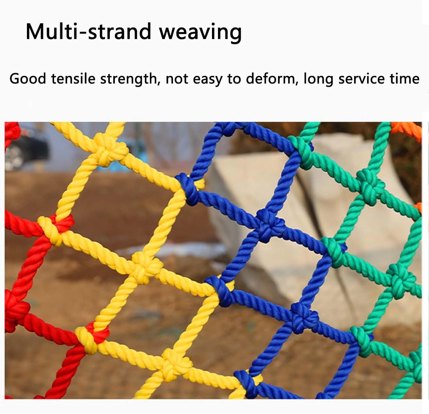 Kids Safety Net - Durable Protective Mesh for Outdoor Play Climbing Stairs Walls - Decorative 1x6m Safety Barrier for Playground and Garden