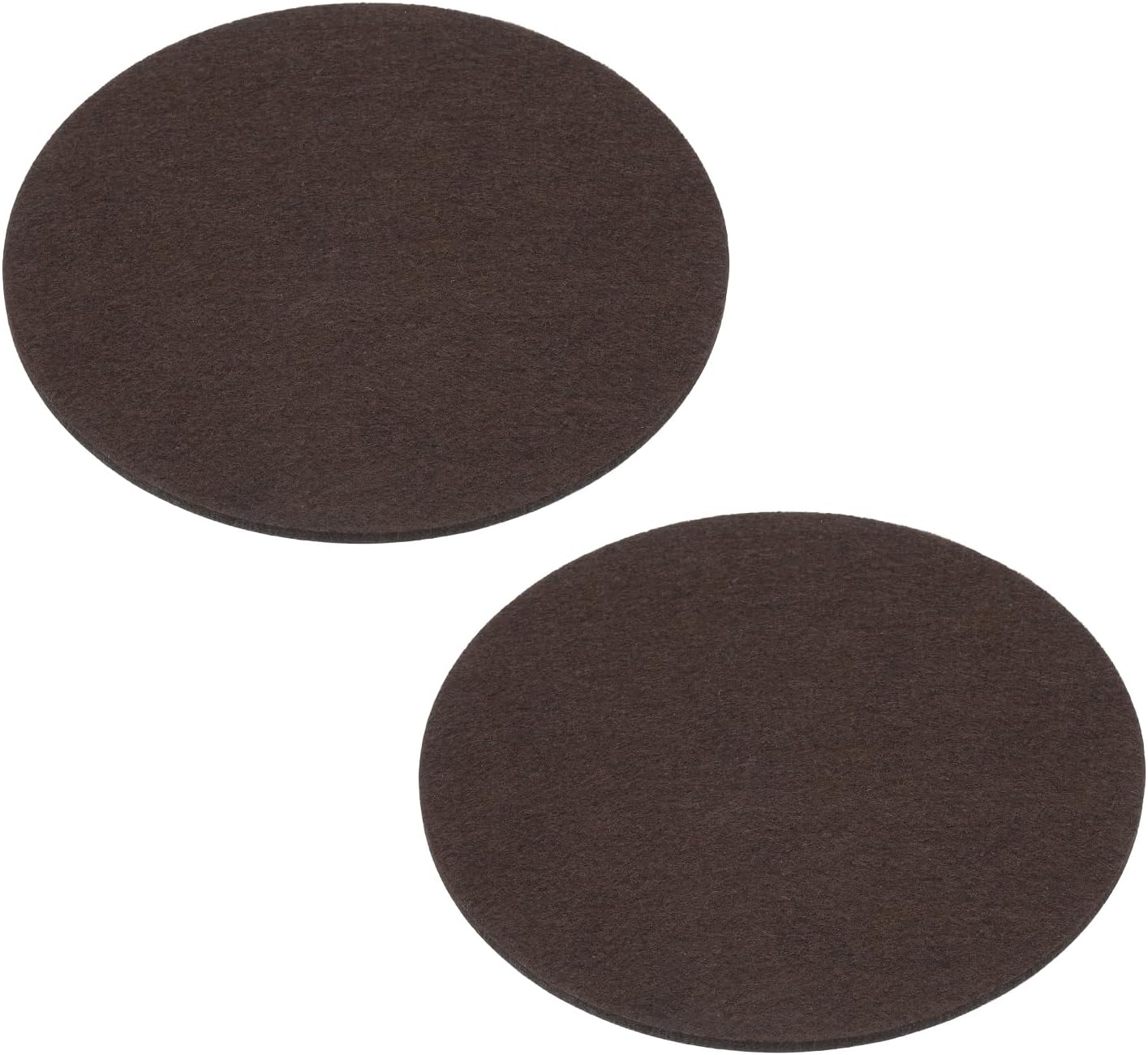 PATIKIL 3.9" Diameter Adhesive Non-Slip Backed Felt, 2 Pcs 5mm Thickness Round Lamp Base Anti-Slip Mat Anti-Scratch Pad for Lamp Bases, Black