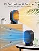 Calefactor de ambiente TABYIK, eléctrico, pequeño, portátil, oscilante de 45°, para dormitorio, hogar, oficina (negro) 7