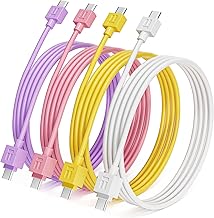 Vofolen USB C to USB C Cable 4Pack 30W Type C Fast Charging Cable for iPhone 17 Air 16 Plus 15 Pro Max 3.3 FT USBC to USBC Charger Cord for iPad MacBook Samsung Galaxy S25/S24/S23, Pixel and More