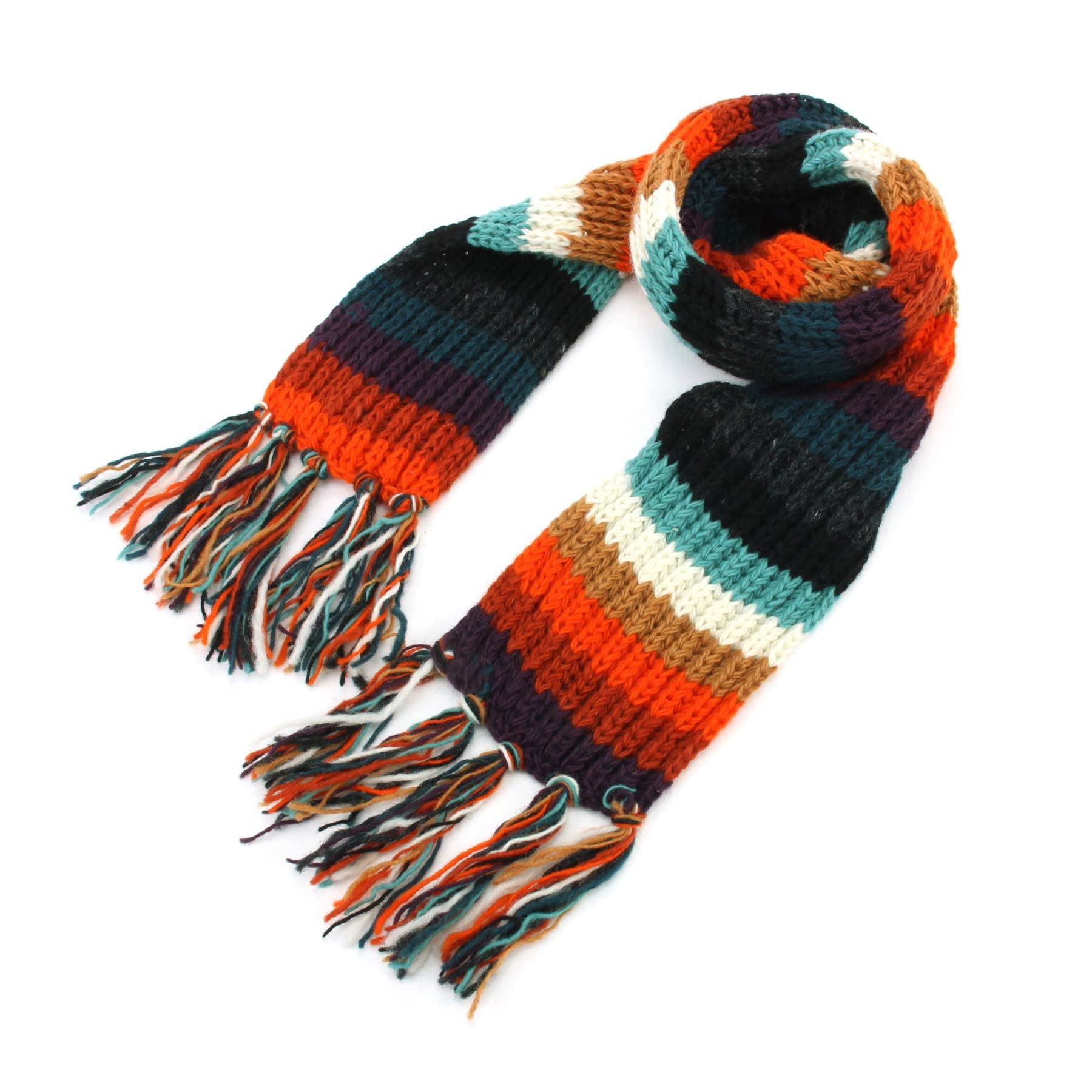 LOUDelephant Hand Knitted Wool Scarf - Stripe Anu