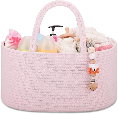 COMSE Organizador de pañales para bebé, cesta de pañales, organizador de auto para bebé, organizador de cambio de pañales, cestas de regalo vacías,