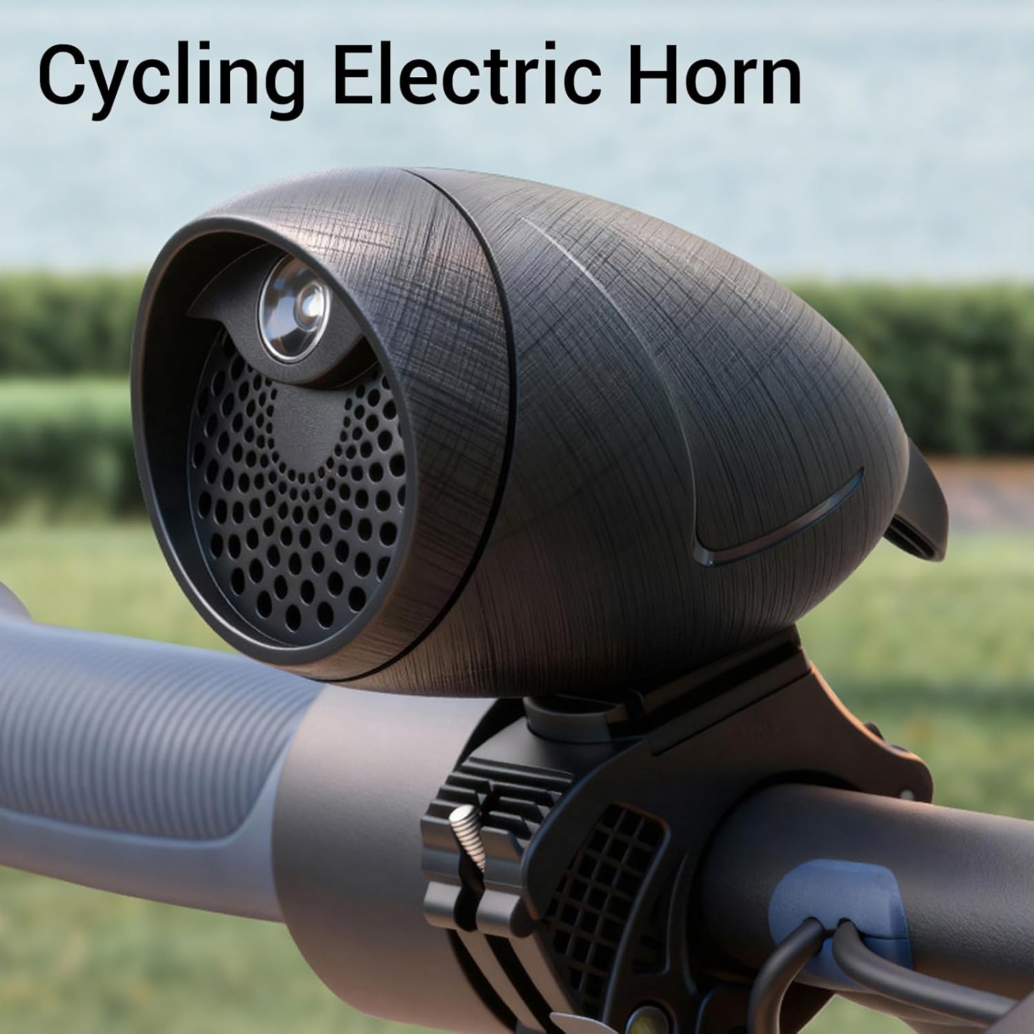 Bike Horn, 80-108db 6 Volume Levels with Light Customizable Voice Waterproof Bicycle Horn for Urban Commuting Mountain Biking Night Riding Safety