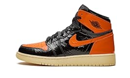Nike Grade School Air Jordan 1 Retro High OG - Black &sol; Starfish &sol; Pale Vanilla