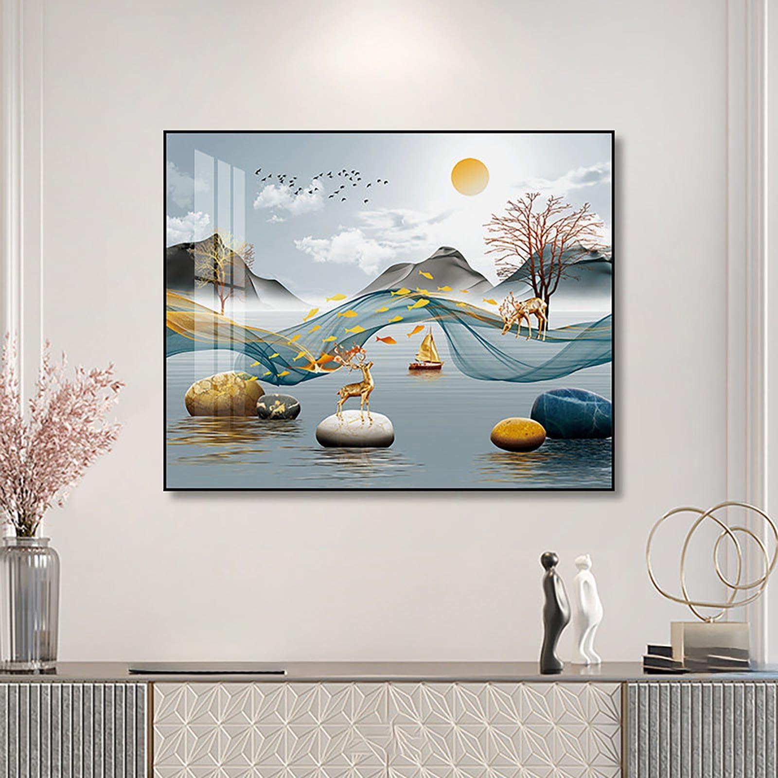 Cubre Cuadro Eléctrico Decorativo, Estilo Nórdico, Cristal, Sin Perforar