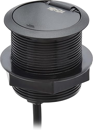 Miniatura 4 de Tripp Lite Safe-IT - Cubierta para cable de escritorio y protección contra sobretensiones, con ojales de alimentación, 1 toma de corriente + 2