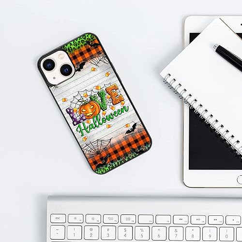Miniatura 4 de Carcasas de teléfono a cuadros de Halloween con diseño de calabaza, amor, Halloween, vibraciones, leopardo, compatible con iPhone 15, 14, 13, 12, 11