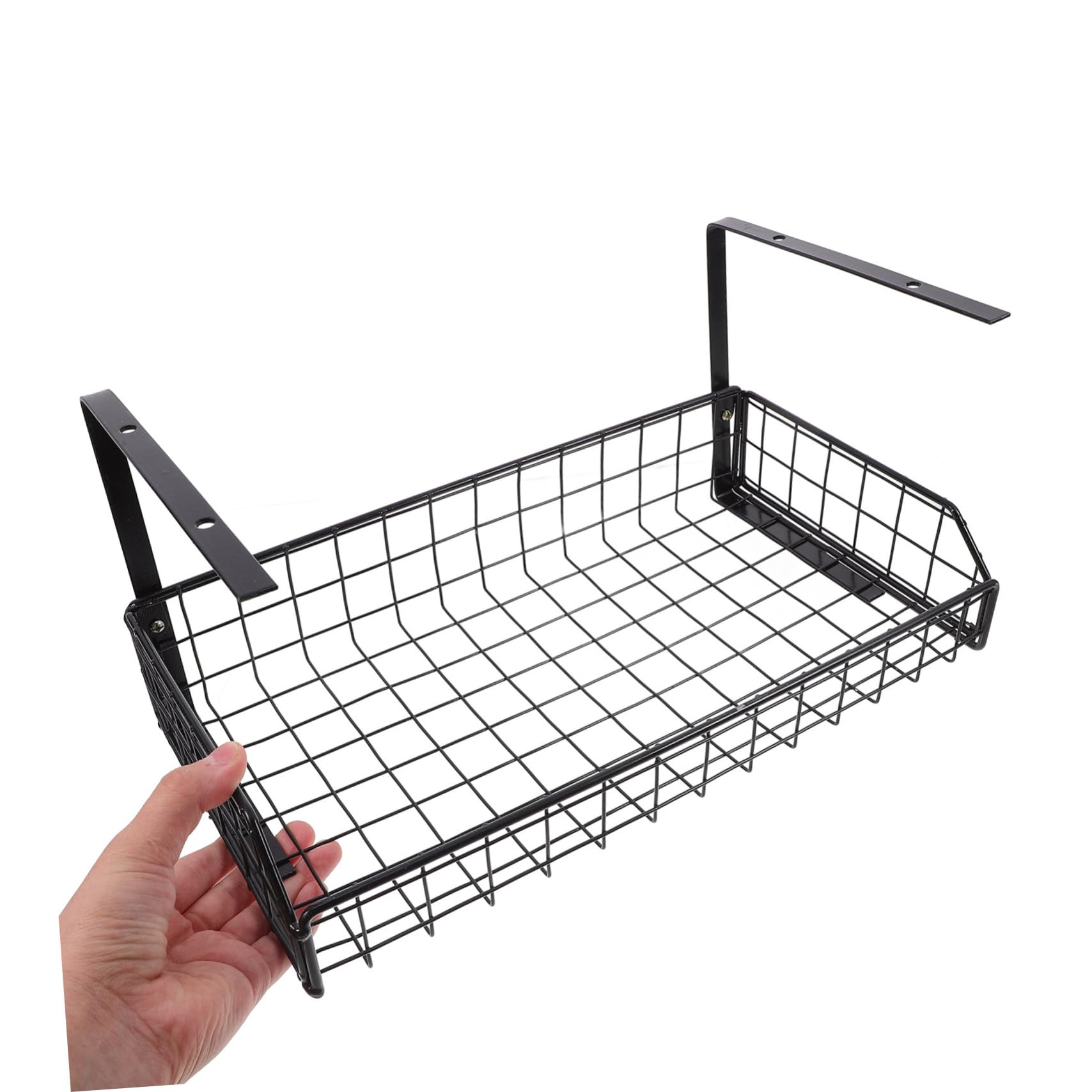 Hohopeti Organizzatore di Cavi da Scrivania, Cable Organizer Box in Ferro, Riutilizzabile, Nero, per Office e Under Desk, Ordine per Cavi