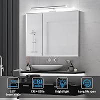 Aourow LED Fürdőszobai Tükörlámpa 40 cm - 10W 820lm Hideg Fehér Világítás IP44 Vízálló Alumínium Fali Lámpa Tükörszekrényhez 5