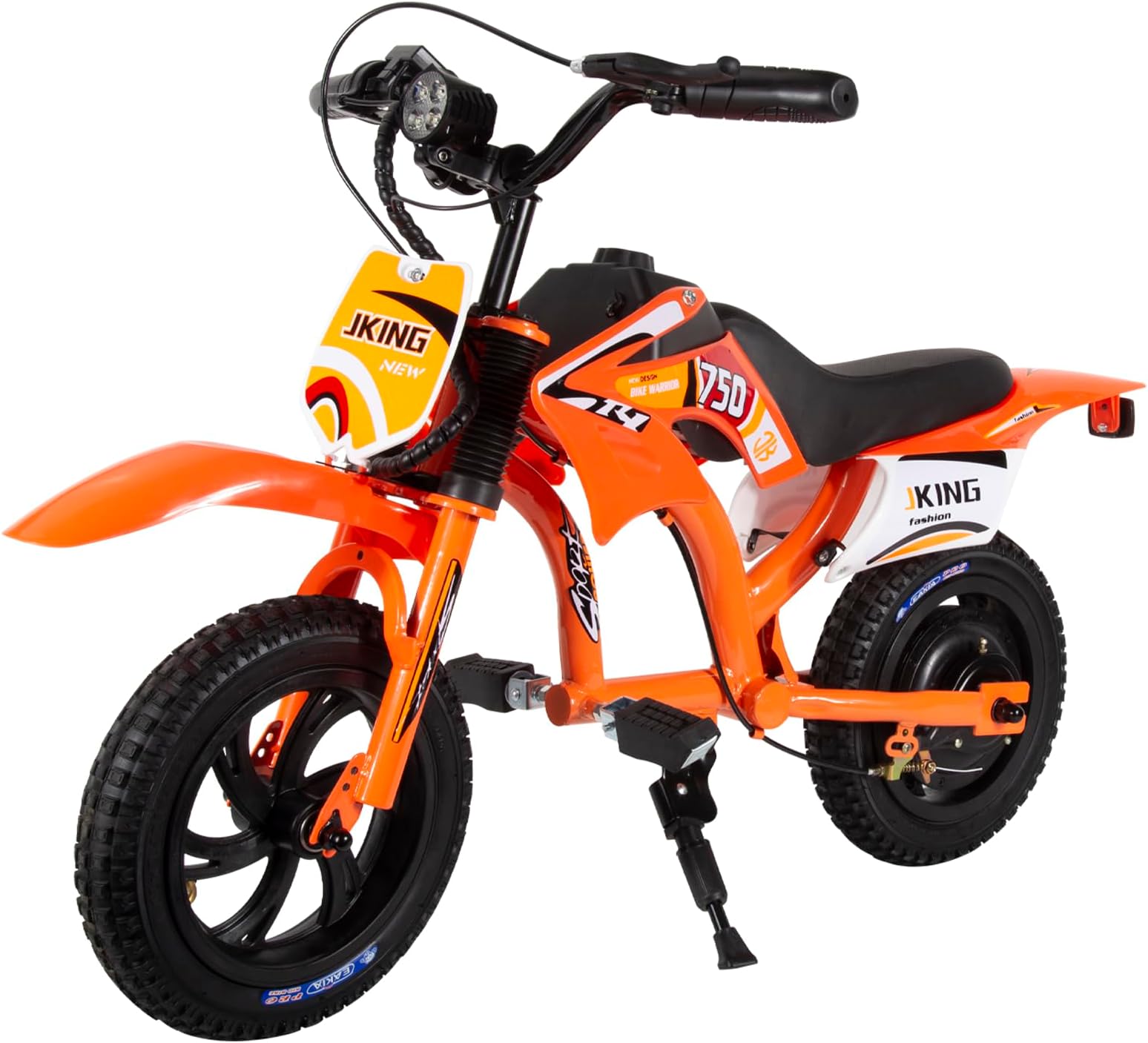 Kids Motorcycle,C6 Kids Electric Dirt Bike,Electric Motorcycle for Kids12-inch 300W brushless Motor,3-Speed LCD Display,10 MPH Top Speed,LED Brushless Controller + Moto Sound，8 Miles Range,Orange