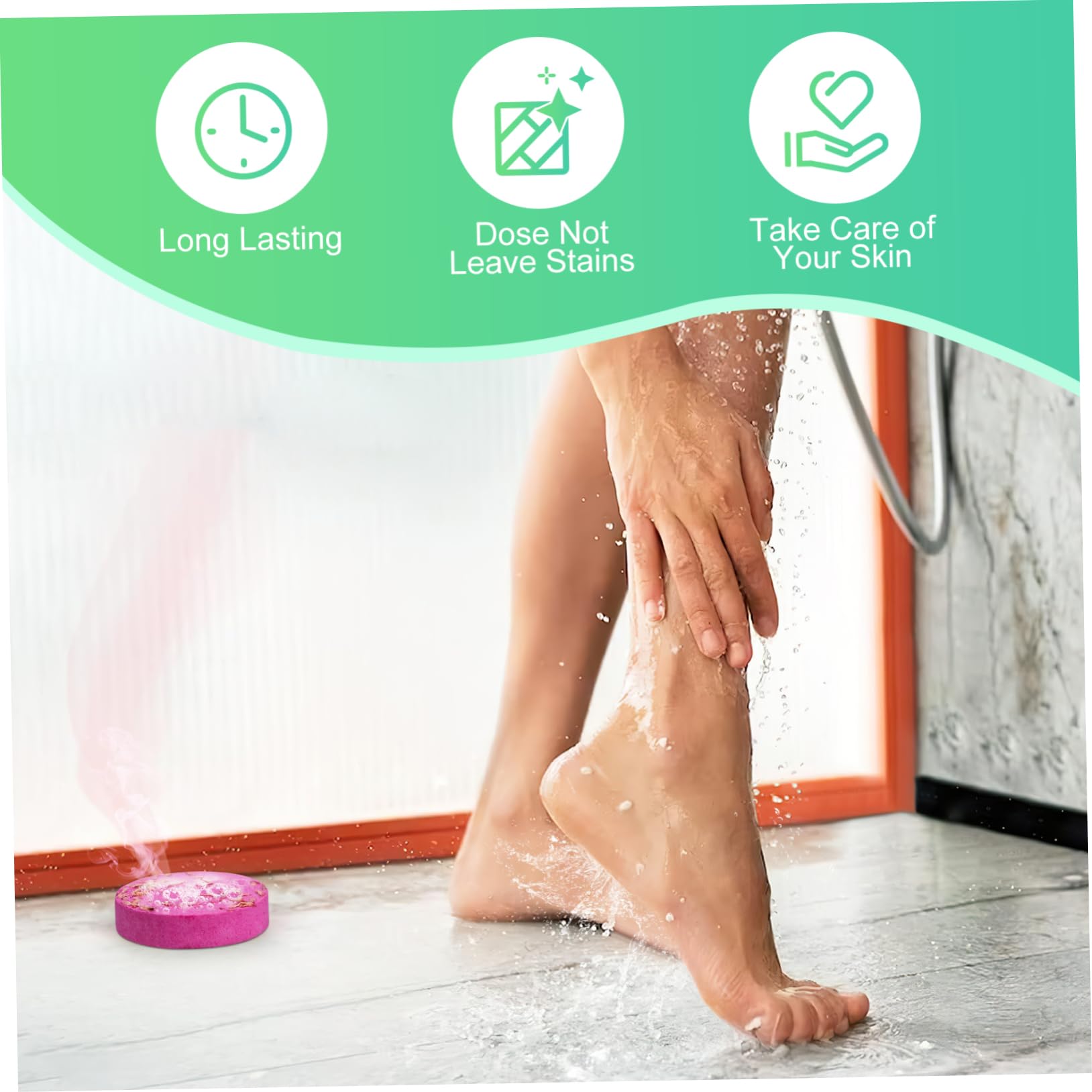 Didiseaon 8 Pastillas de Baño Aromáticas de Sal Marina para Ducha Femenina Aroma Elegante y Propiedades para Cuidar la Epidermis sin Manchar la Bañera