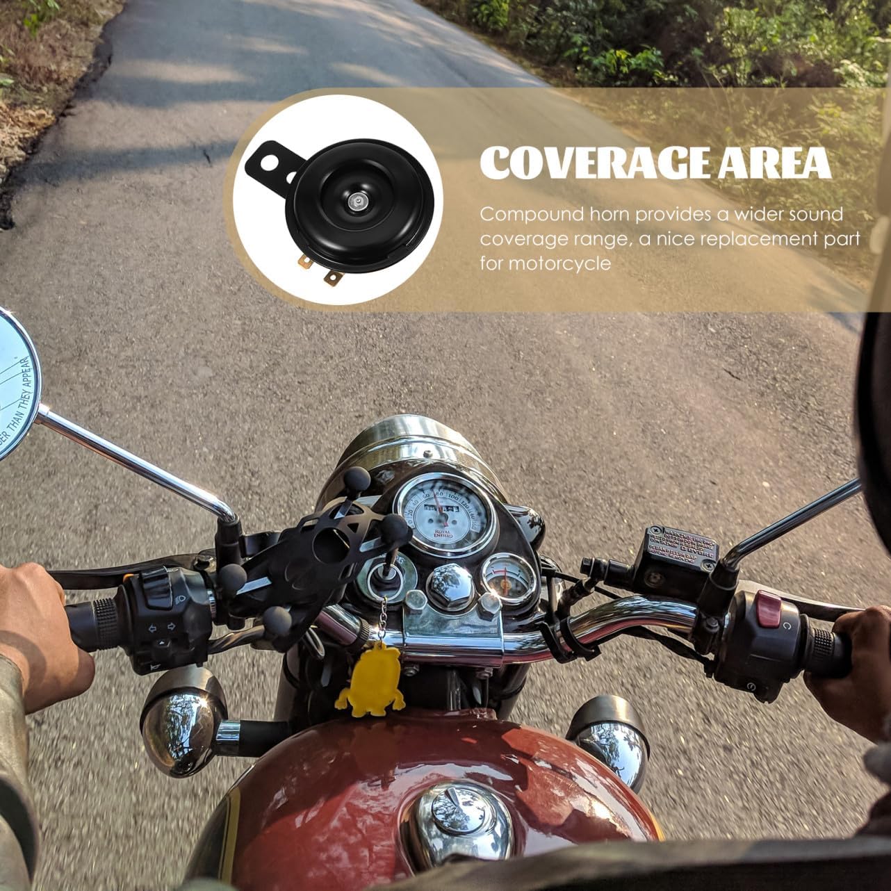 Cabilock Motorcycle Loud Speaker Metal Horn Replacement Whistle Horn for Motorcycle Scooter Powersports Electrical Parts