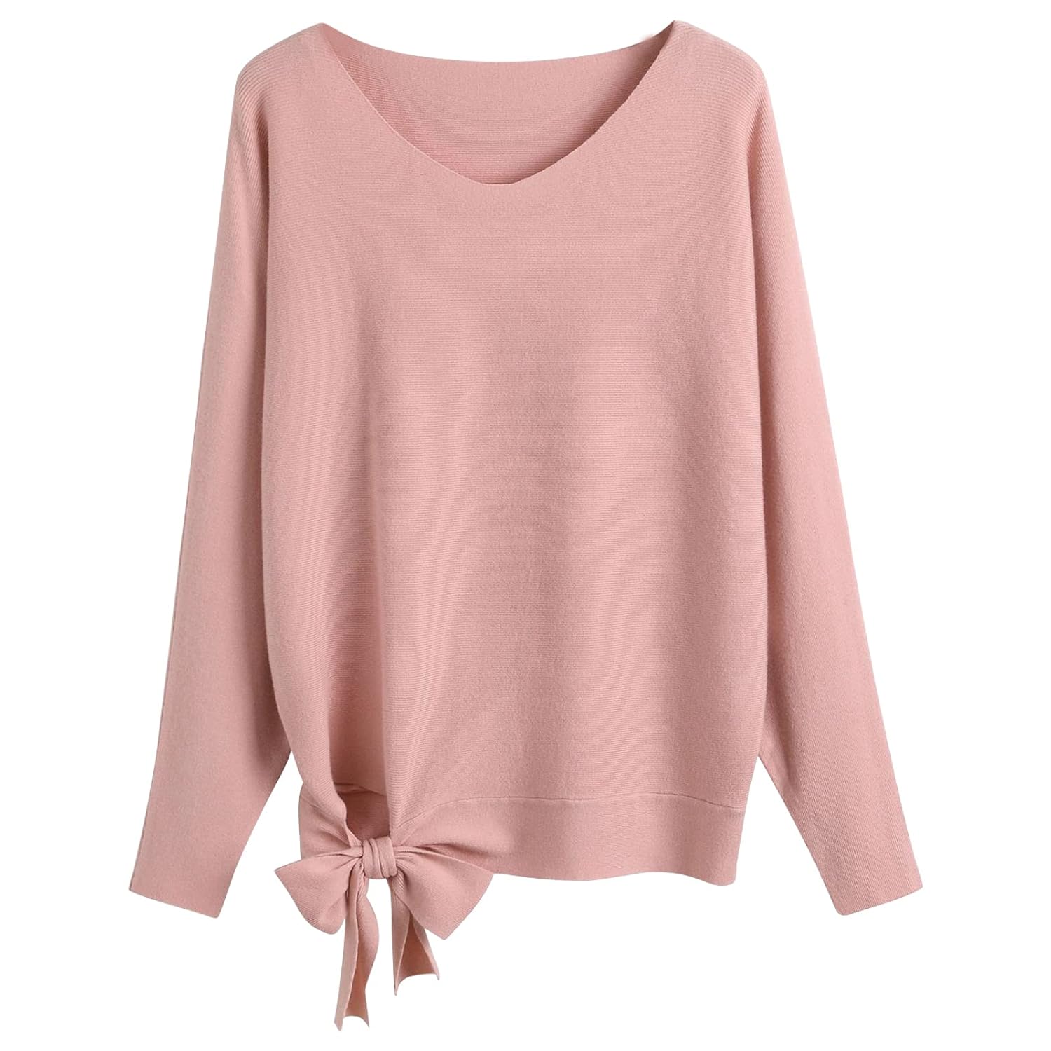 Women Sweaters Boat Neck Batwing Sleeves Slouchy Knitted Sweaters Casual Pullovers Tops for Women
