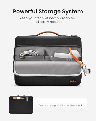 Miniatura 5 de tomtoc Funda protectora portátil 360 para MacBook Air de 13 pulgadas 2025 M4/A3240 M3/A3113 M2/A2681 M1/A2337, MacBook Pro M2/A2686 M1/A2337, iPad