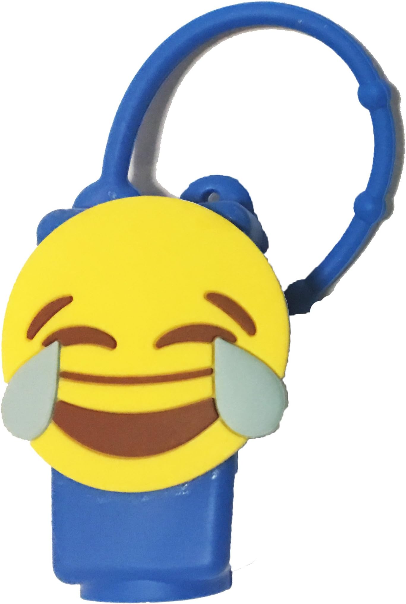 Laugh Emoji Embossed Designed Silicone 1 Oz Travel Size Pocketbac Lotion Hand Gel Sanitizer Holder Case Cover (Laugh Emoji)