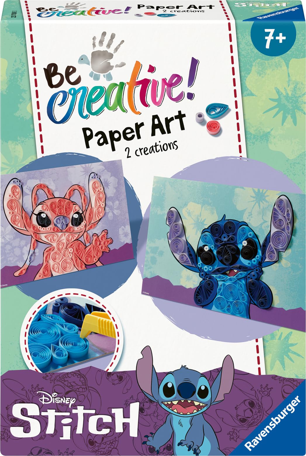 Ravensburger BeCreative Paper Art Quilling Stitch - Bastelset für Kinder ab 6 Jahren, Papierstreifen-Wickeln und Quilling für Mädchen und Jungen - 23750